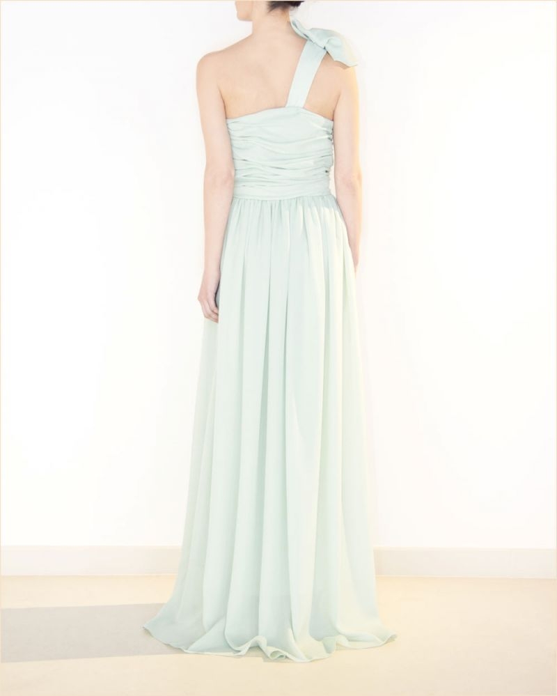 VESTIDO GRIEGO VERDE AGUA DETRÁS